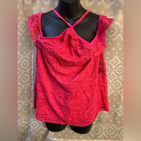 NWT Candy Pink Ruffle Top - Picture 9 of 9